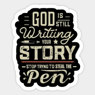 Divine Guidance: Let Go and Let God Write Your Story Sticker